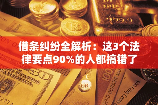 北京借条纠纷全解析：这3个法律要点90%的人都搞错了