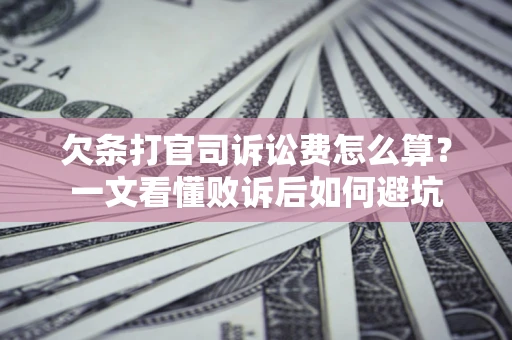 北京欠条打官司诉讼费怎么算？一文看懂败诉后如何避坑